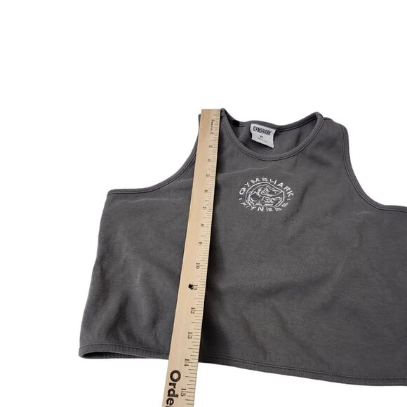 Gymshark Tank Crop Top Womens XS Gray Work Out Gym Training Athleisure Active - Picture 7 of 7